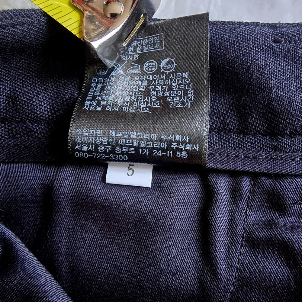 Uniqlo Womens Navy Blue Wool Blend Pleated Tailored Shorts Size 58  221-128889 - Picture 8 of 13